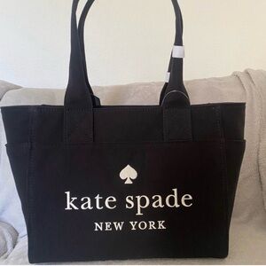 Kate Spade Black Canvas Tote